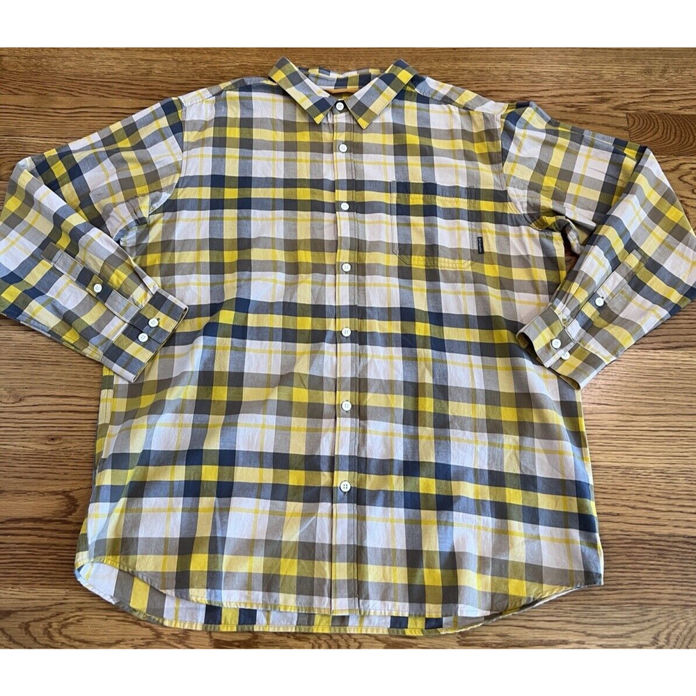 Columbia Sportswear Plaid Button Down Shirt Size XXL Pocket Long Sleeve
